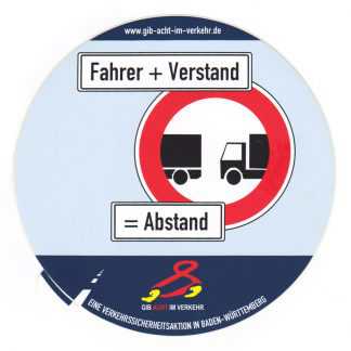 Abstand - Aufkleber